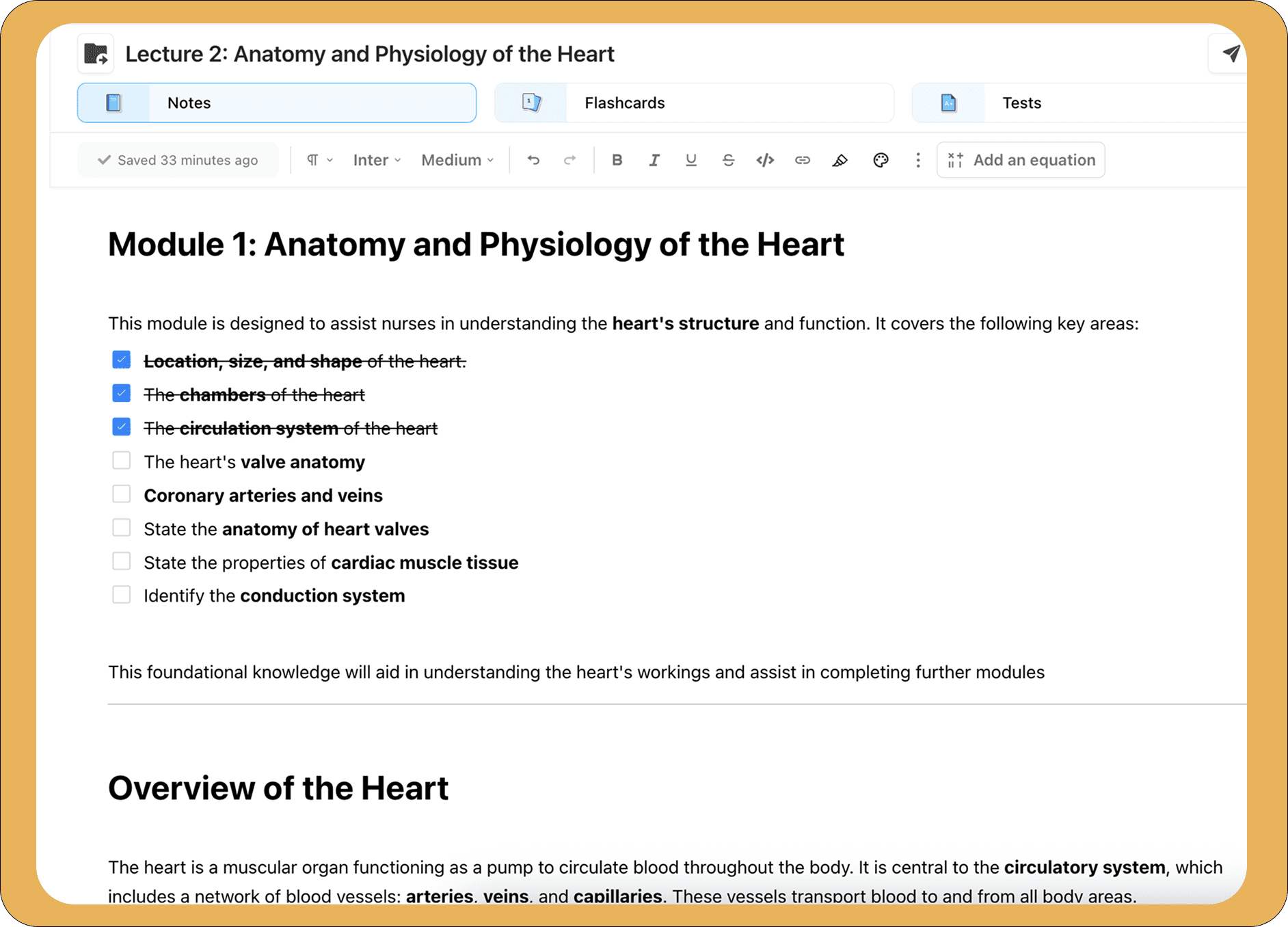 Lecture notes illustration